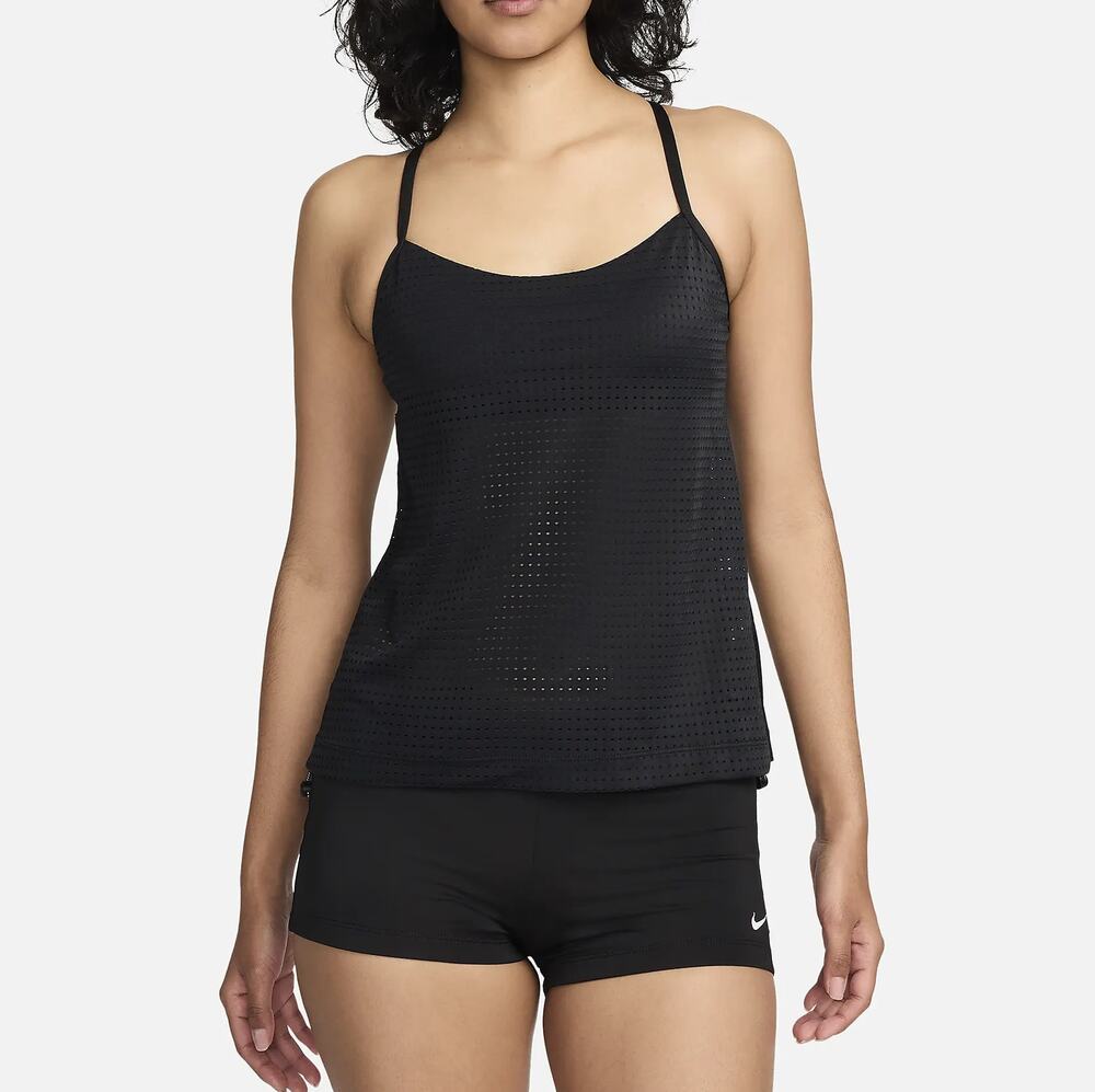 New ~ NIKE ESSENTIAL ~ Women's Layered Swim Tankini Top & Bottom Size Small
